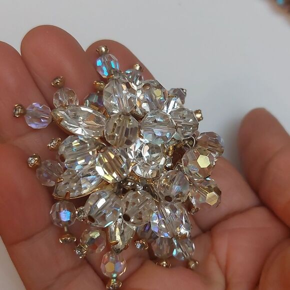Juliana Delizza & Elster Breathtaking AB Rhinestone Snowflake Brooch Pin - Picture 2 of 9